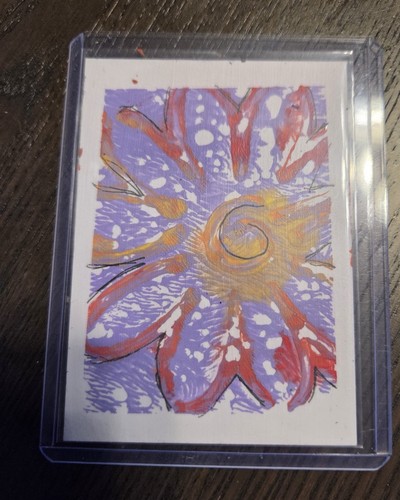 Ooak aceo abtract flower - ooak,