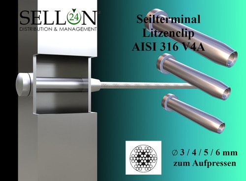 Litzenclip seilterminal câble - litzenclip,