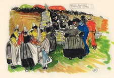 Edition Luxe  Velin  d'annam Pardon Bigouden 1930 MATHURIN MEHEUT héliogravure