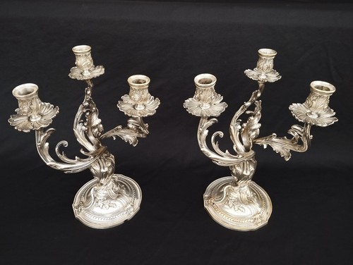 Paire chandelier christofle - de,