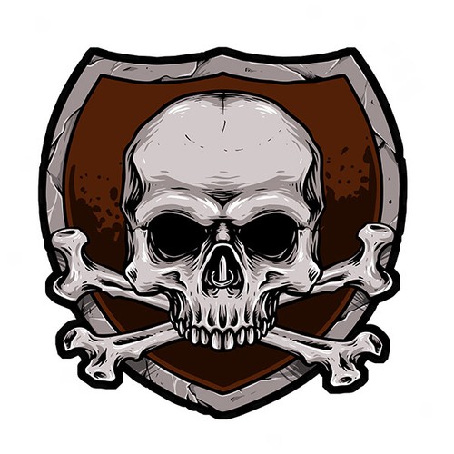 Sticker tete mort skull - tete,