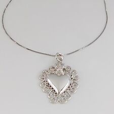 Collier Homme Femme En Argent 925 Avec Pendentif Sacré Cœur – Bijou Religieux