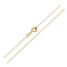Chaîne de Cou - Femme - Maille Forçat - Fine - Plaqué Or Jaune 750/1000 - 40 cm
