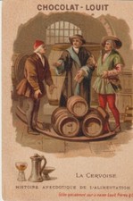 chromo histoire anecdotique de l'alimentation / chocolat Louit /  la cervoise
