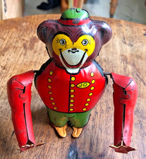 JOUSTRA - Jo l'acrobate Singe Jouet mécanique H : 11 cm Fonctionnement OK.