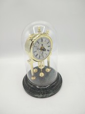 Ancienne horloge 400 jours, Pendule de bureau, Lip, Marbre, Verre, Vintage
