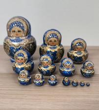 POUPÉES RUSSES  BLANC- BLEU