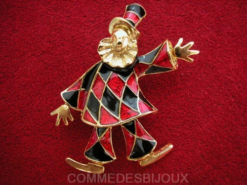 Broche vintage clown - broche,