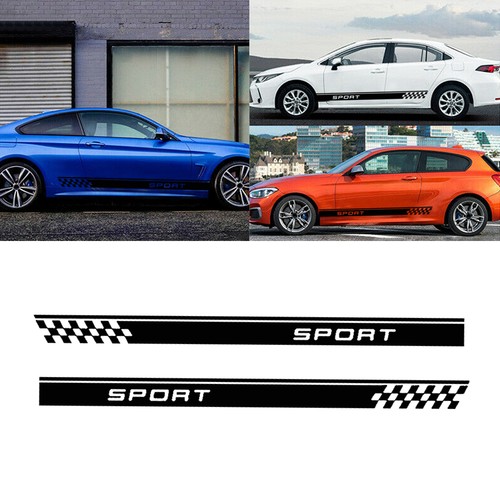 2pcs black sport stripe - sport, door
