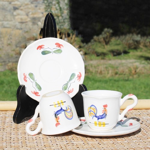 Paire tasses café - à, +