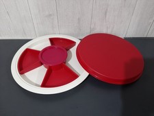 tupperware Plateau apéritif 3 compartiments Preludio Plat Tarte. Crudités  