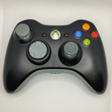 👻 Manette Sans Fil Officielle Microsoft Xbox 360 Noire Grise T.B.E. Bluetooth