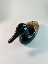 Canard Colvert en Bois Peint Appelant Leurre Chasse Cynégétique Art Populaire