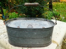 Grande Goujonnière ancienne - pour la pêche ou décoration  - en zinc