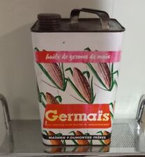 Rare Bidon 5L Huile Alimentaire Germaïs P Dumortier Frères/ can of vegetable oil