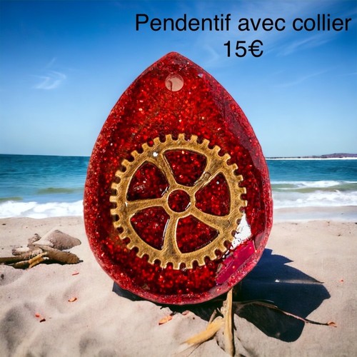 Pendentif resine epoxy - pendentif, avec