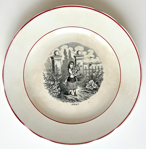 Assiette ancienne faience - assiette, de