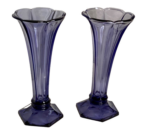 Paire vases art déco - de, val