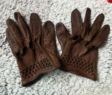 Paire De Gants En Cuir Vintage Petite Taille