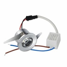 10pcs 1W Mini LED Spot Encastrable Lumière Blanc Pur Argenté Plafonnier