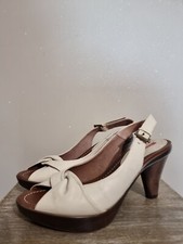 WEEK-END DE PEDRO MIRALES : ESCARPINS CUIR ECRU CHAUSSURES BELLE QUALITÉ WEDDING