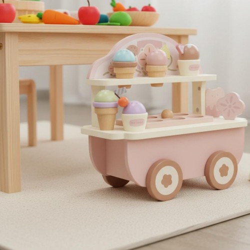Frigo jouet bois - frigo, en