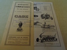 Catalogue Prospectus brochure Tracteur CASE batteuse charrue routiere