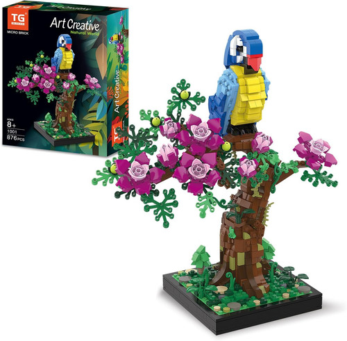 Micro brick flower parrot - micro, toy