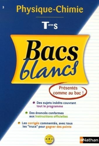 Bacs blancs physique chimie - bacs, physique-chimie
