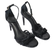 Sandales À Talons En Cuir