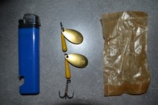 Cuillère tournante ancienne à 2 palettes 2 corps plombés (Jamais servi - pêche)