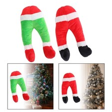 Jambes de père noël, cheminée suspendue, accessoire amusant, ornements de