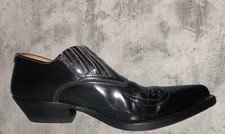 Chaussures style santiags basses cuir noir 45