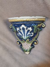 Console D'applique Ancienne faience  décor ROUEN 