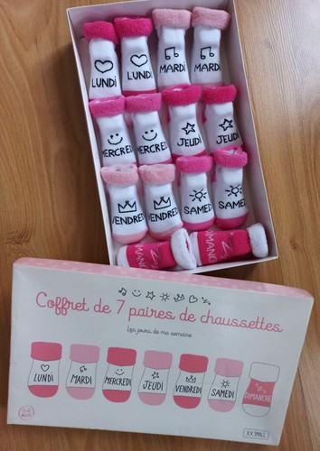 Semainier chaussettes bebe - de,