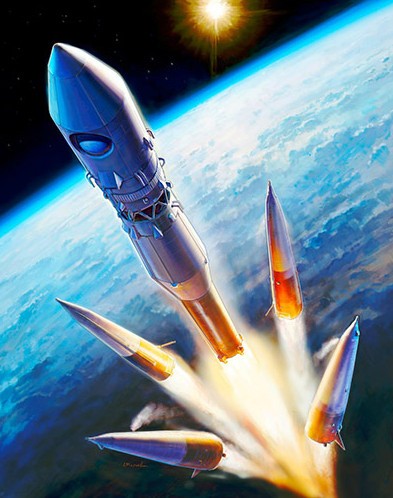 Lanceur vostok avec - avec, vaisseau