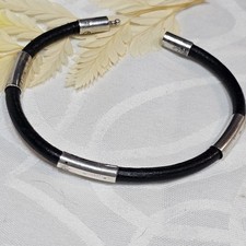 Bracelet Homme Cuir Noir