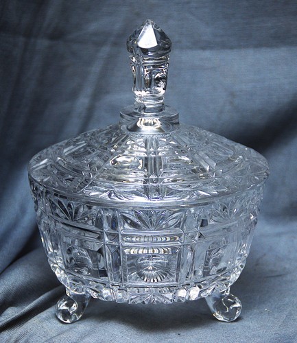 Bonbonnière verre pressé - bonbonnière,