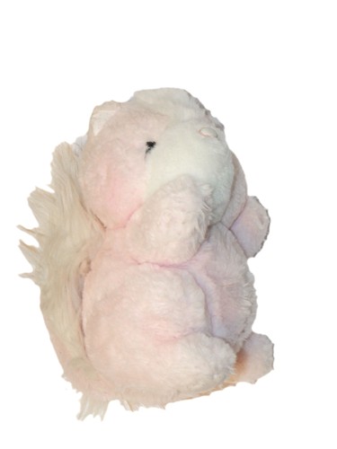 Ancienne peluche ecureuil rose - ecureuil,
