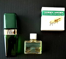 Miniatures de parfum anciennes Fath Green water, eau de toilette & After shave 