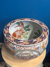 Bassin a poisson, cache pot Chinois FISH BOWL CHINA ASIATIC SIGNATURE