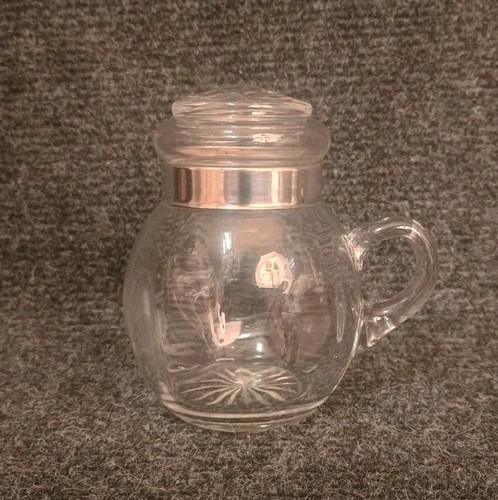Ancien pot miel cristal et - à,