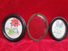 3 Beau, vieux Cadre, Cadre Photo / Photo, Ovale