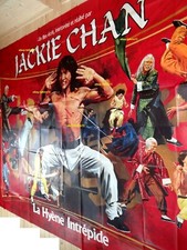 jackie chan LA HYENE INTREPIDE rare affiche cinema geante 8 panneaux 3x4m 1979