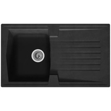 STRADOUR Evier cuisine a encastrer 1 bac + 1 égouttoir Arena - Résine - 86 x ...