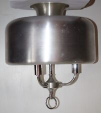 LAMPE SUSPENSION MONTE-ET-BAISSE ACIER  ALU DESIGN ANNEES 70