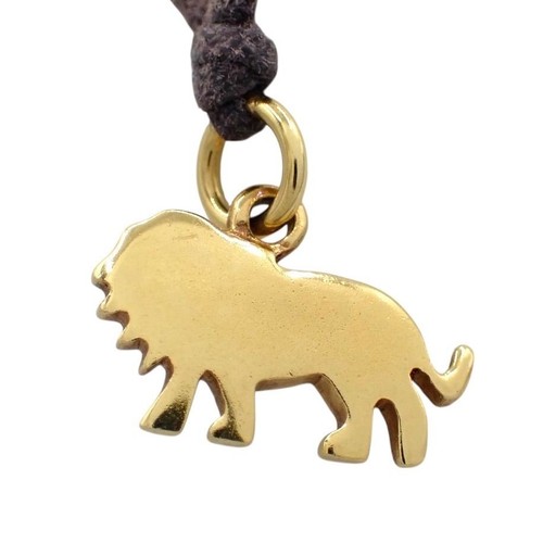 Collier cordon pendentif lion