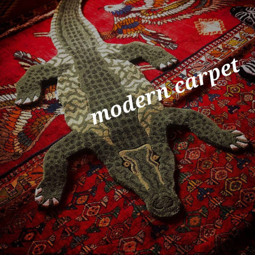 Tapis forme crocodile - forme, de