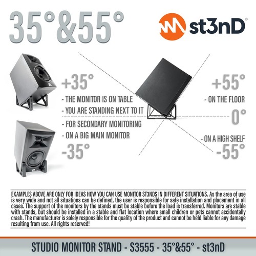 Studio monitor stand 55 - studio, 35°-55°