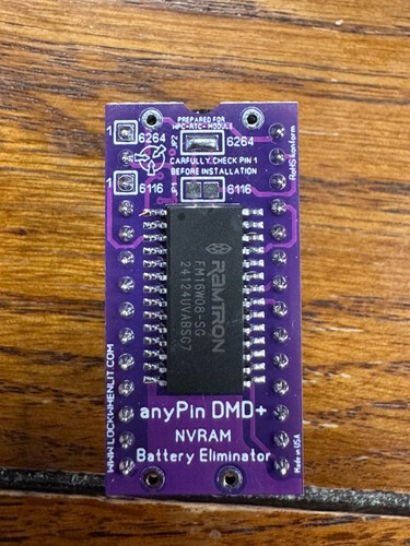 Anypin dmd pinball nvram - anypin, dmd+